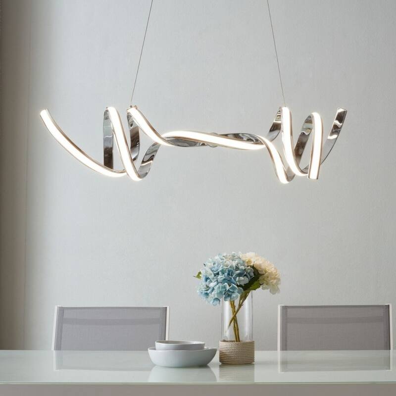 Munich Integrated LED Dimmable Chandelier with Smart Dimmer Included - Silver