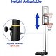 preview thumbnail 3 of 9, Portable Basketball Hoop Backboard System Stand Outdoor Sports Equipment Height Adjustable 5Ft-6.8Ft with Wheels for Kids
