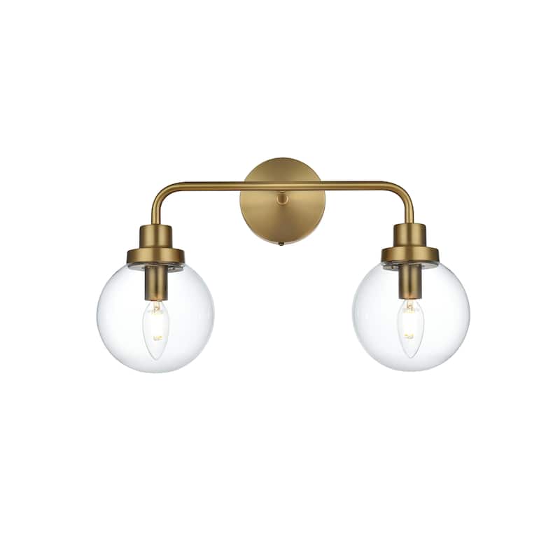 Hudson 2-light Bath Sconce with Clear Shade