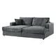 preview thumbnail 3 of 22, HULALA HOME Brigida Modern Oversized Loveseat Sofa Chaise Daybed Grey