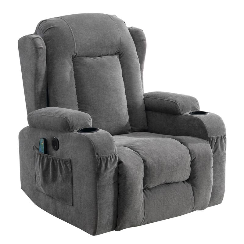 Power Lift Recliner Chair with Heat, Massage, USB Port, and Side Pocket for Elderly, Adjustable Reclining for Living Room
