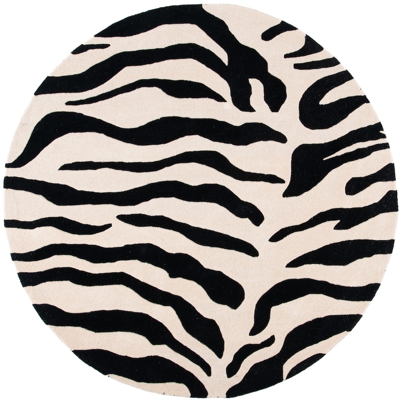 SAFAVIEH Handmade Soho Zejnije Zebra N.Z. Wool Rug