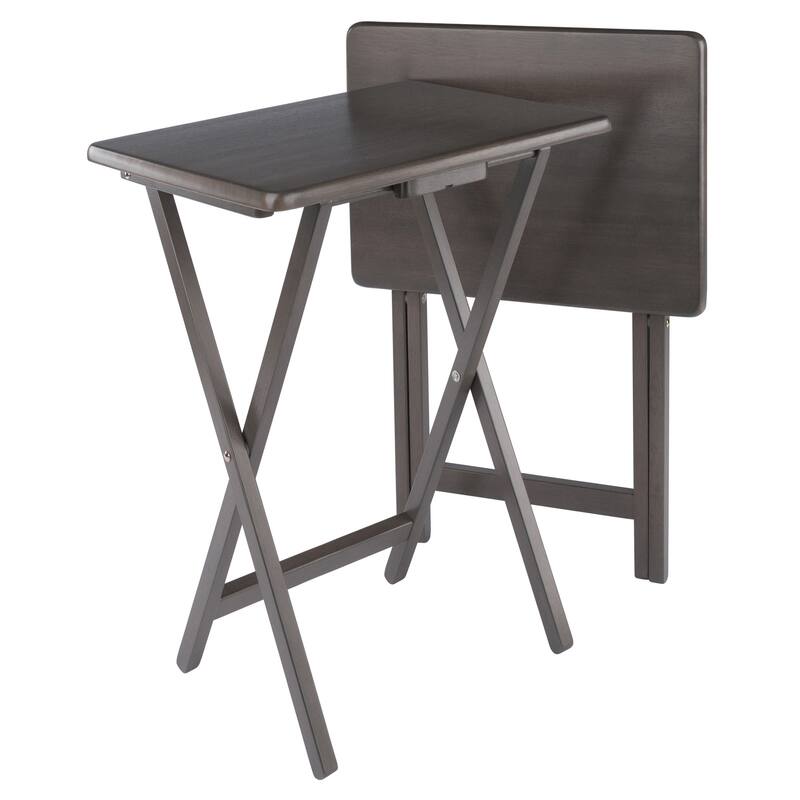 Alex Set of 2 Snack Tables Oyster Gray Finish