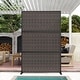 preview thumbnail 154 of 166, Outdoor Privacy Screen with Stand for Patio Garden Metal Fence