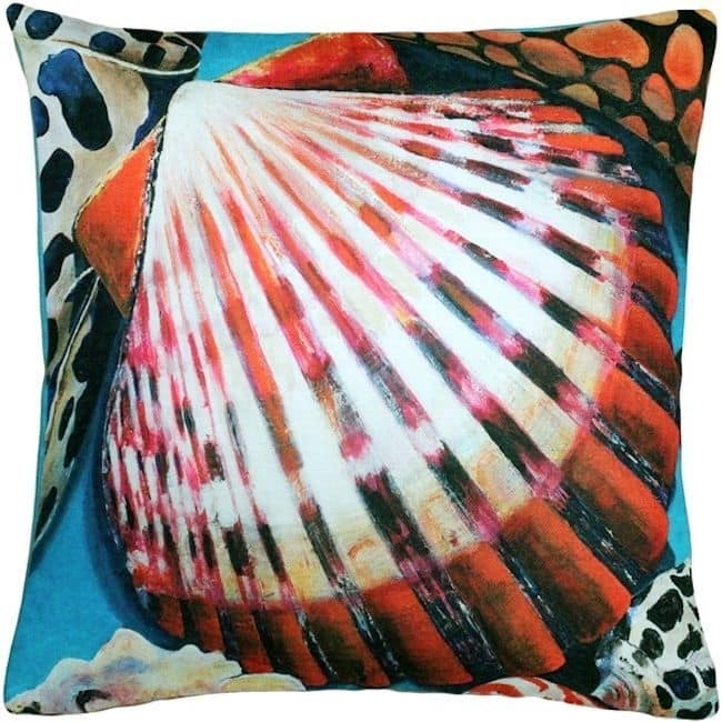 Newport Beach Bay Scallop Mix Throw Pillow