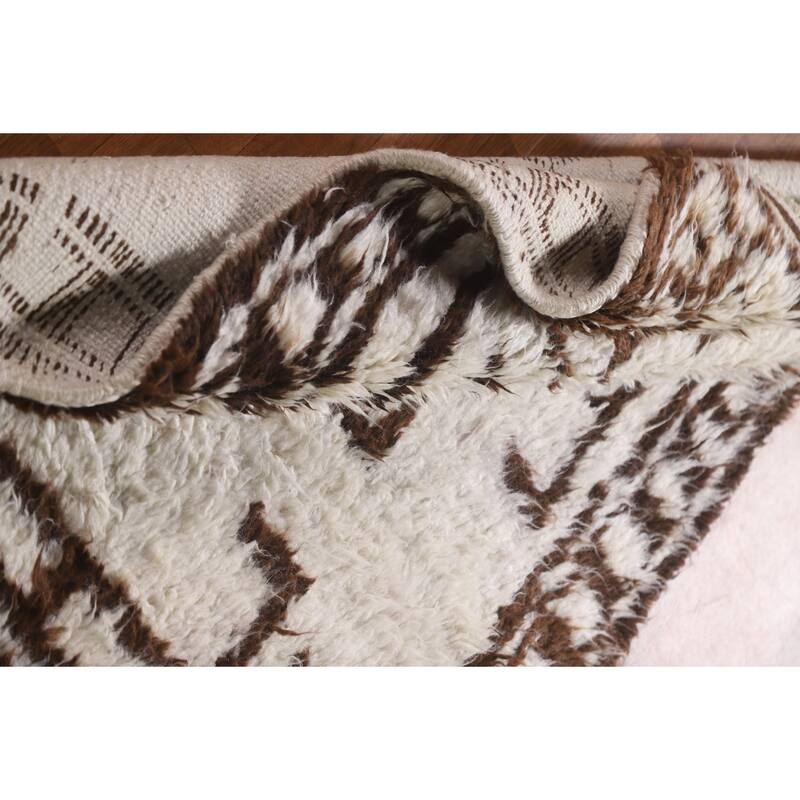 Plush Turkish Anatolian Beige Runner Rug Hand-knotted Wool Carpet - 3'2"x 10'6"
