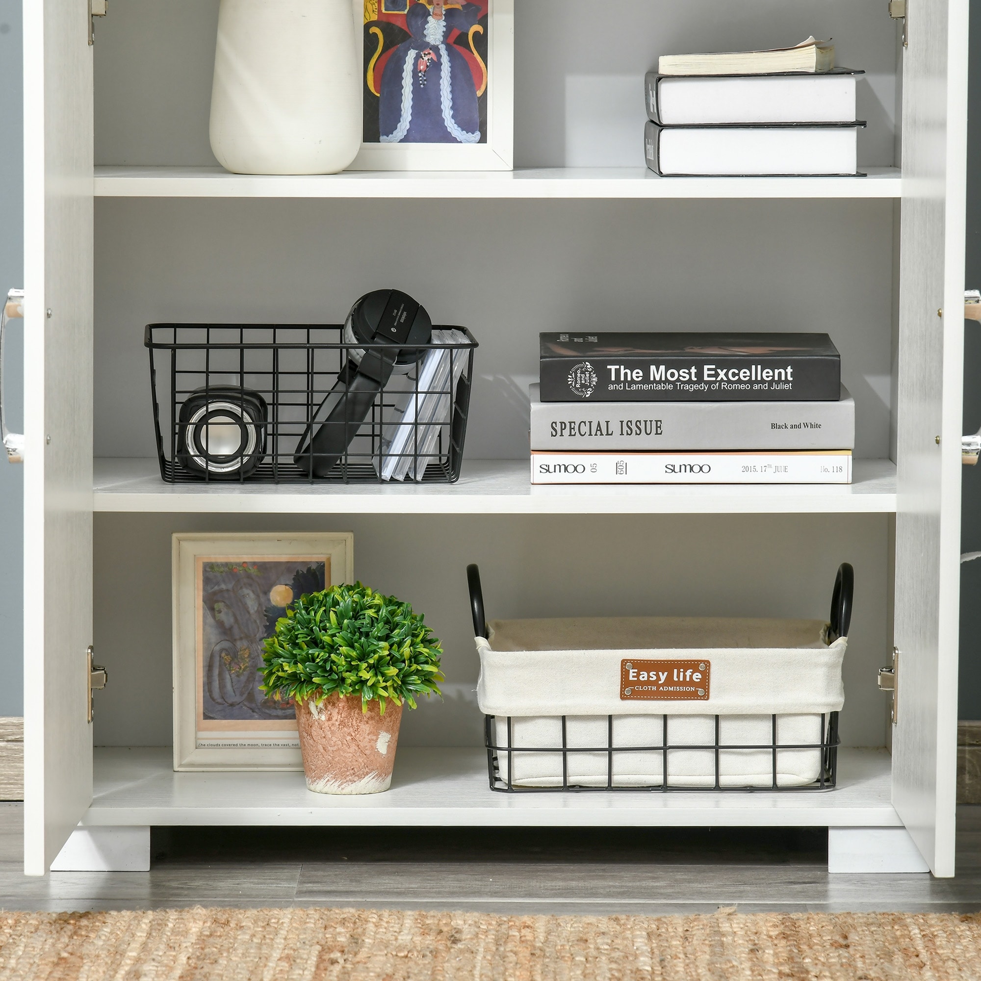 4-Door Industrial Kitchen Pantry Cabinet