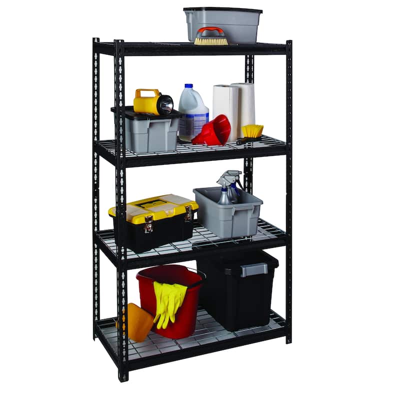 Iron Horse Wire Shelving Assorted Sizes 4 and 5 Shelf in Black - 18"D X 36"W X 60"H