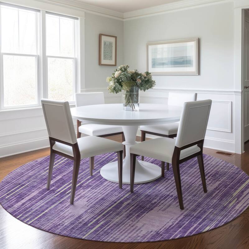 Machine Washable Indoor/ Outdoor Chantille Ombre Abstract Rug