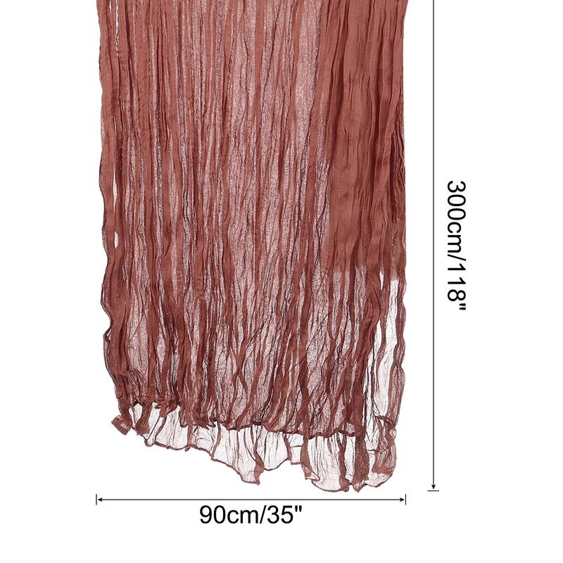 10Ft Cheesecloth Table Runner 35 x 118 Inch Rustic Gauze Tablecloth - Terracotta