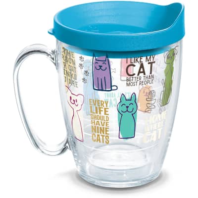 Tervis Cat Sayings Made in USA Double Walled Insulated Travel Tumbler, Classic - 16oz Mug