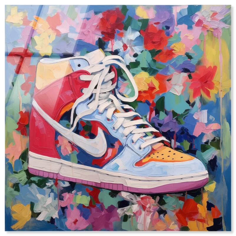 Whimsical Sneaker Acrylic by Art Remedy, Ready to Hang - 20" x 20"