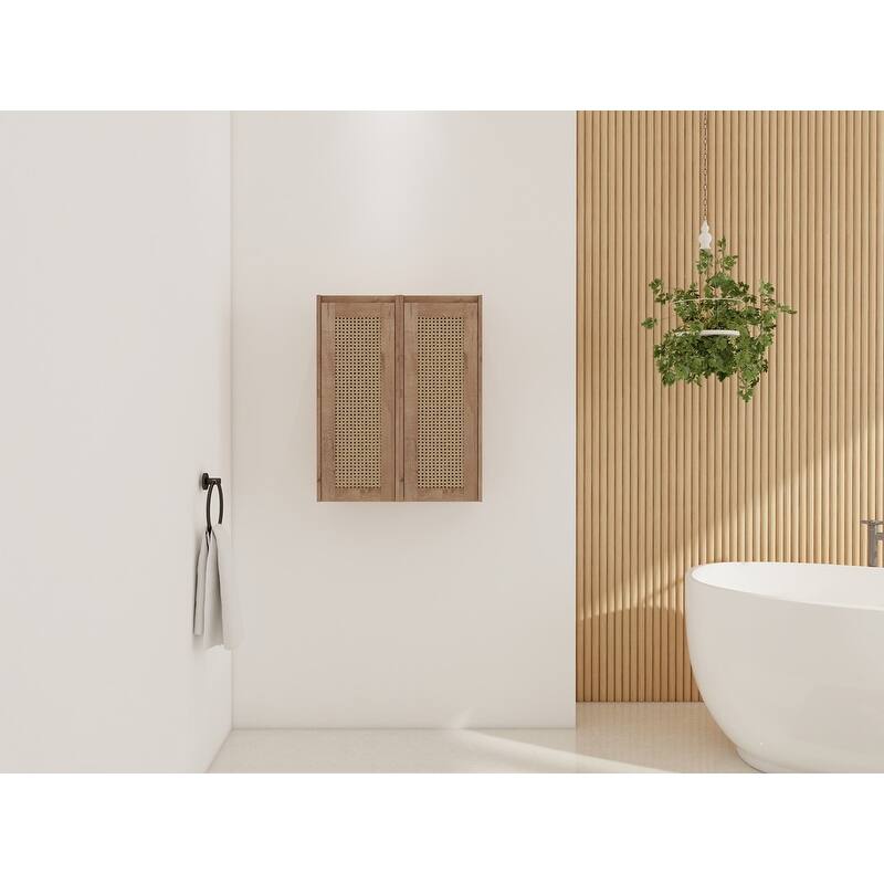 MEDUNJESS Bathroom Side Cabinet, Float Mounting Design