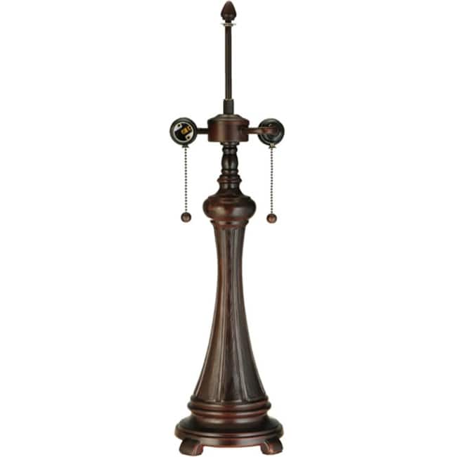 Meyda Tiffany 157766 Fluted 25" Tall Lamp Base - Mahogany Bronze