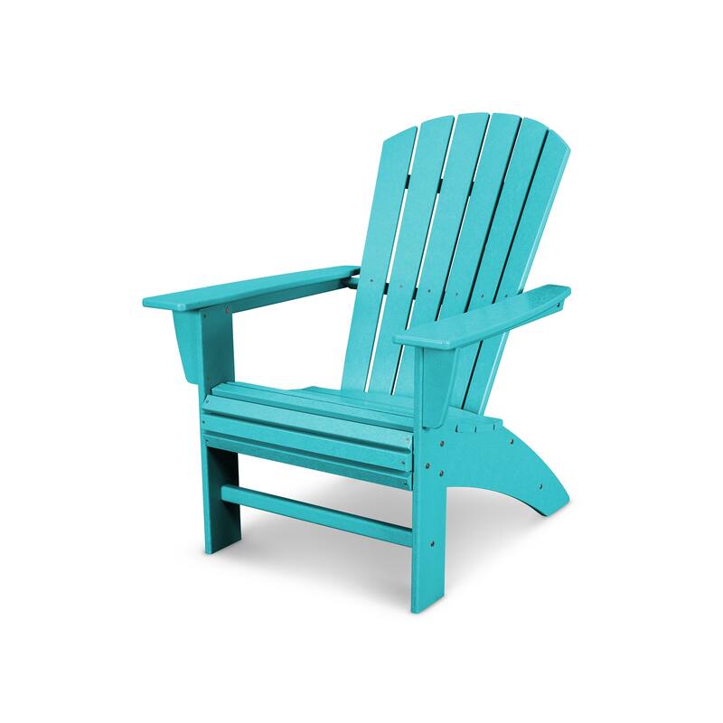 POLYWOOD Nautical Curveback Adirondack Chair - Aruba
