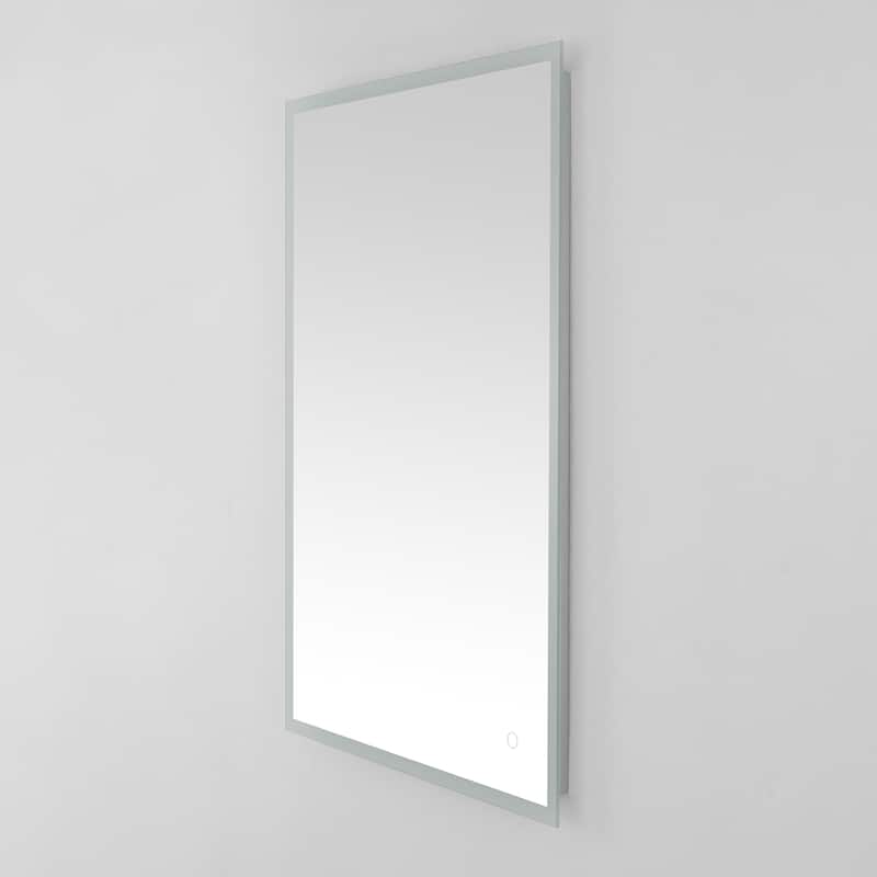 SAFAVIEH Home Houston 24" LED Vanity Mirror - Silver / White