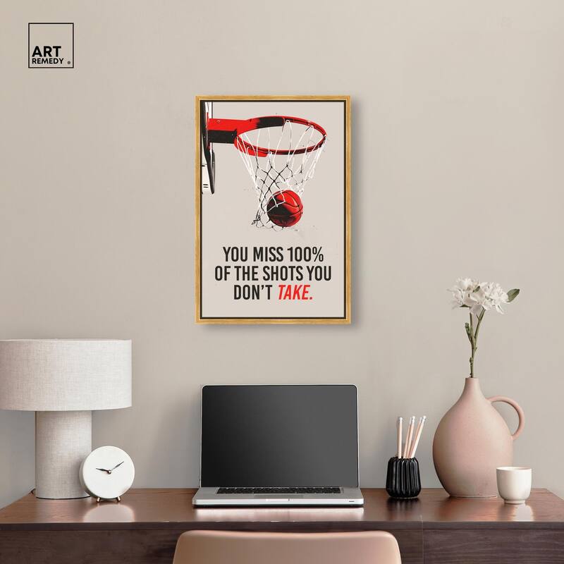 The Shots You Take Hoop Canvas by Art Remedy