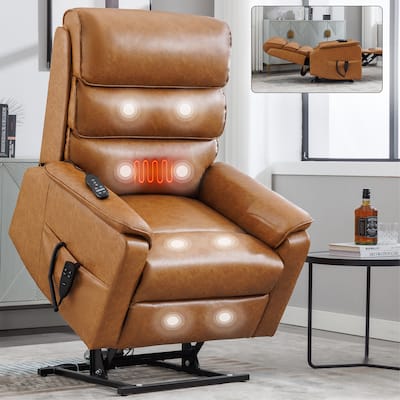 Power Lift Recliner Chair,Dual Infinite Position, Heat Massage, Remote