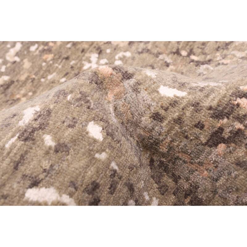 ECARPETGALLERY Hand-knotted Legacy Grey Silk, Wool Rug - 2'8 x 10'3