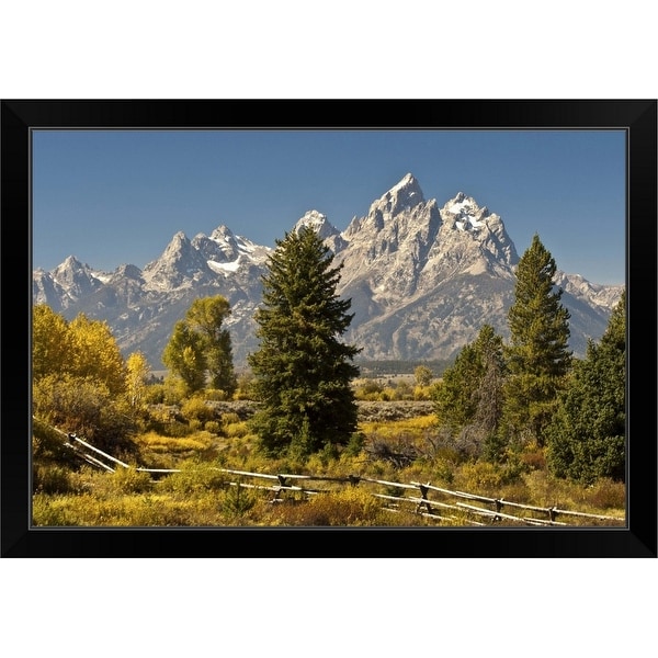 "Autumn in the Tetons" Black Framed Print
