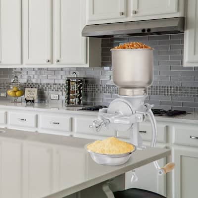 17" Home Use Hand Cranking Operation Grain Grinder Silver
