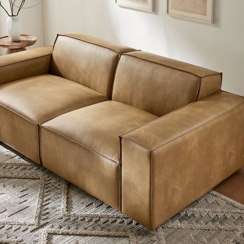 Restore 2-Piece Vegan Leather Modular Loveseat