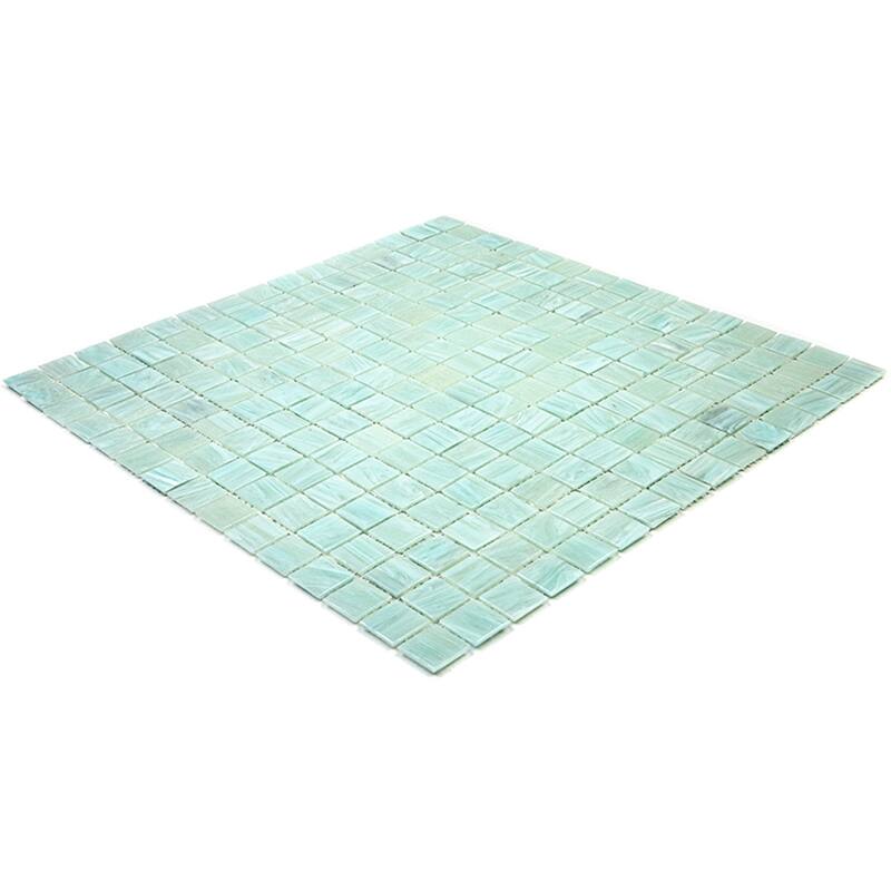 Apollo tile 12" x 12" Celestial Glossy Light Pistachio Green Glass Tile (20 sq ft/case) - 20 Pack