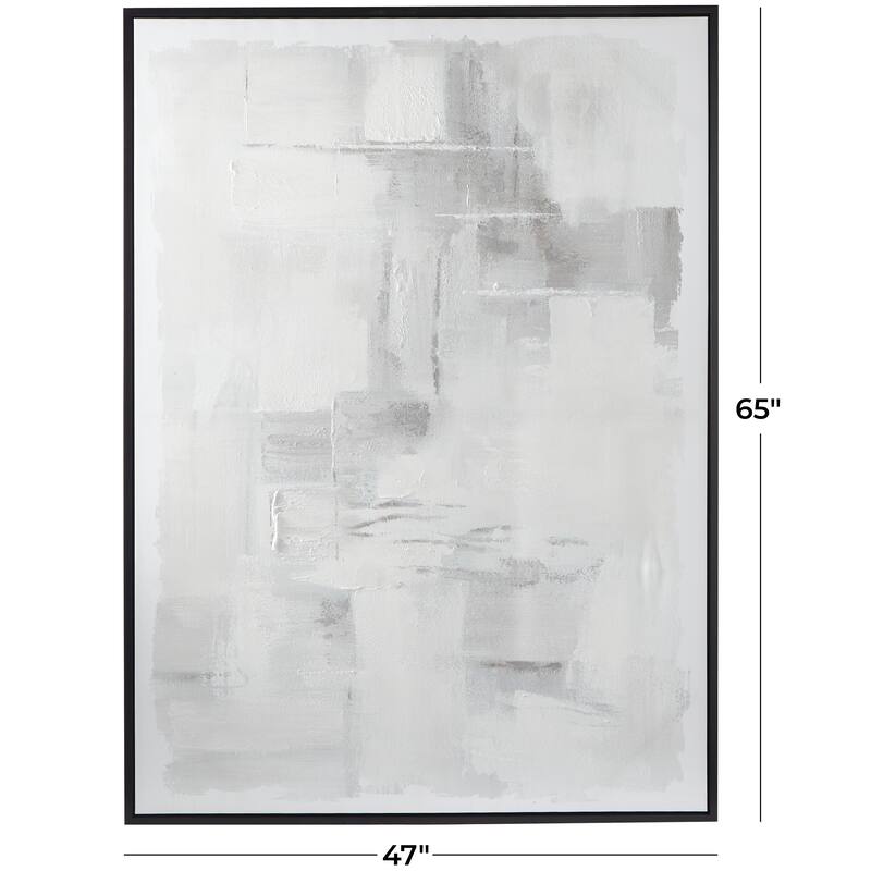 Canvas Contemporary Abstract Framed Wall Art with Black Frame On Sale