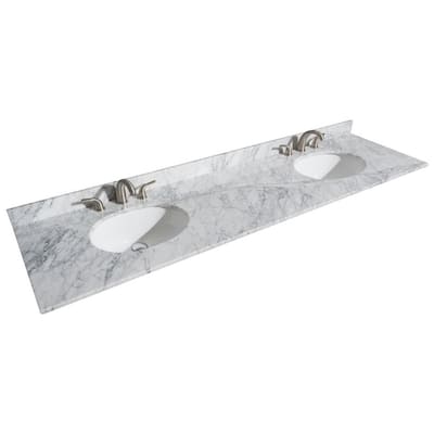Wyndham Collection 80" Double Vanity Top with Undermount Oval Sinks