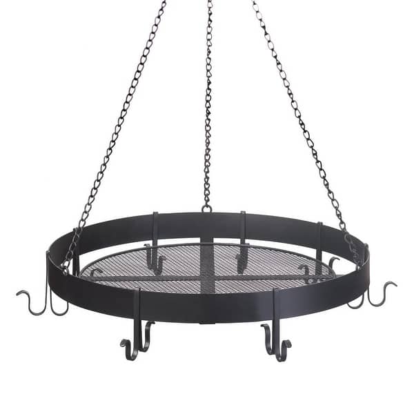 slide 1 of 2, Round Hanging Pot Rack
