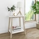 preview thumbnail 1 of 9, Max and Lily Scandinavian End Table Nightstand White/Blonde