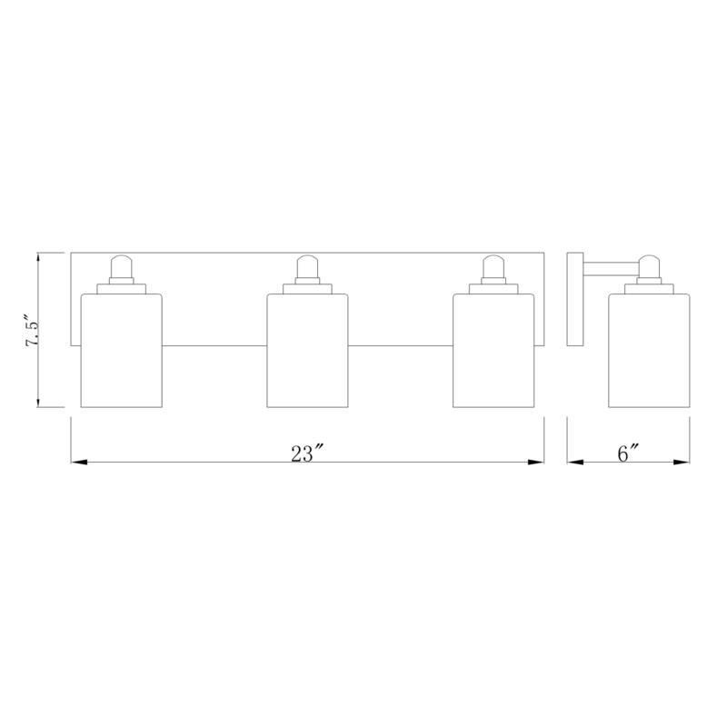 Bellevue Irene 3 Light 23" Wide Bathroom Vanity Light