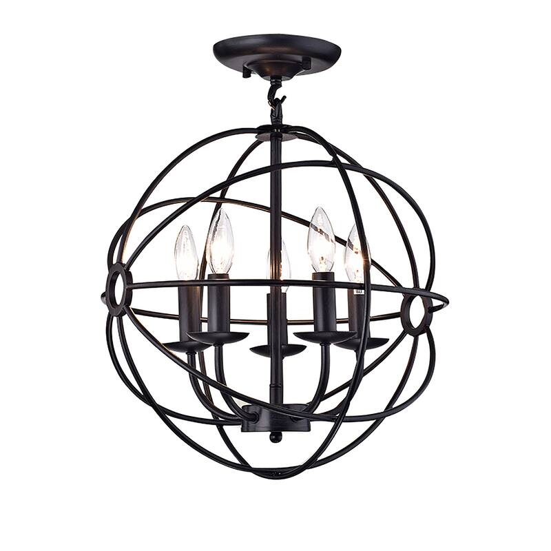 Shindanlang Black-finish Metal 16-inch Chandelier - Black