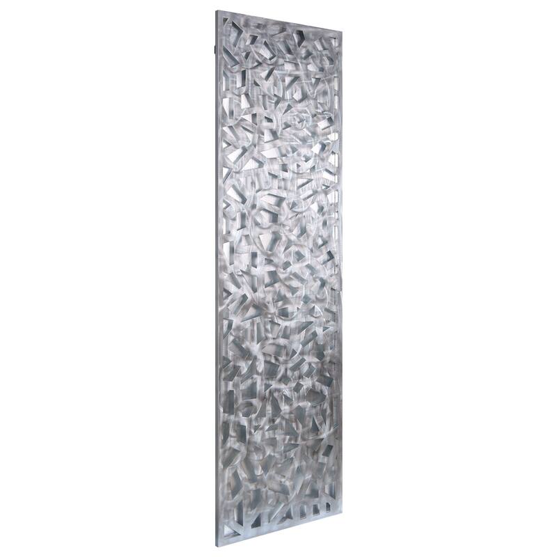 Polished Steel Wall Sculpture Abstract Wall Art with Gold/Silver Leaf