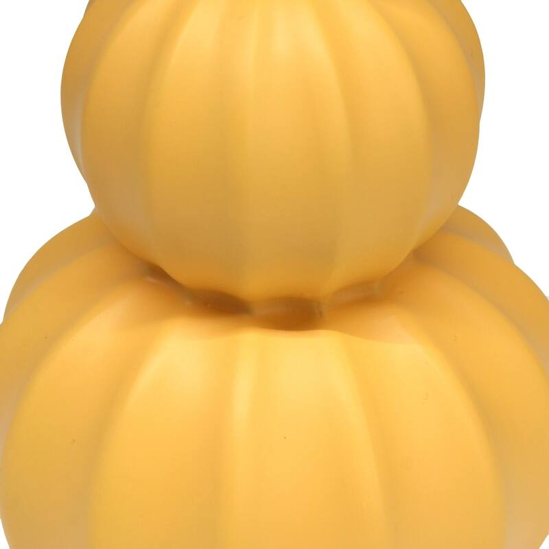 Double Gourd Ceramic Table Lamp with Tapered Shade - 12.5" - Yellow