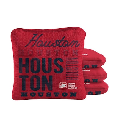 Houston Football Red Dual Sided Cornhole Bags