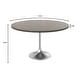 preview thumbnail 17 of 29, Verve 48" Modern Round Solid Wood Top Dining Table with Brushed Chrome Steel Pedestal Base for Kitchen & Dining Room