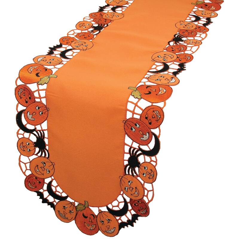 Happy Jack-O-Lanterns Mini Table Runner - 12 x 28"