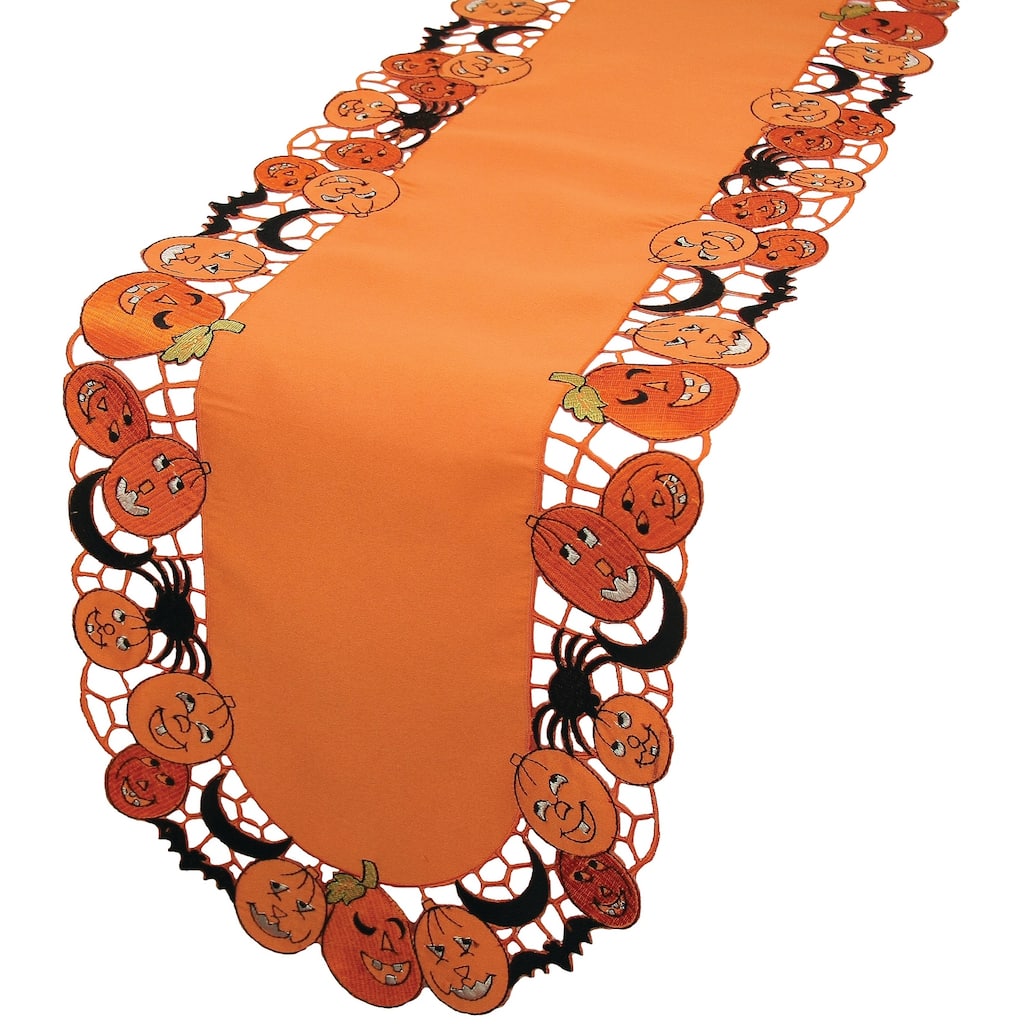 Happy Jack-O-Lanterns Mini Table Runner - 12 x 28"