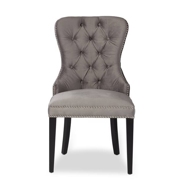 Abbyson Versailles Grey Tufted Dining Chair On Sale Overstock