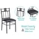 preview thumbnail 69 of 69, VECELO Modern 3/5-piece Dining Set Tempered Glass Top and Wood Top, Steel Dining Table and Chair Set of 2/4