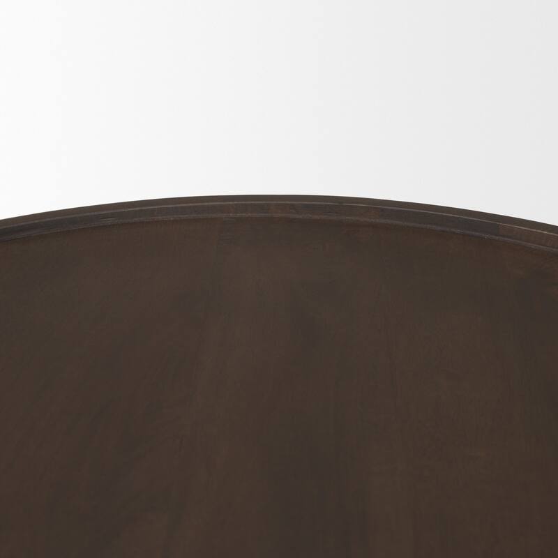 Takoda Dark Brown Wood Tapered Drum Nesting Coffee Tables