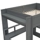 preview thumbnail 13 of 24, Wood Twin/Full Size Gaming Loft Bed with Bulit-in Desk and Multi-storage Shelves, Kids Loft Bedframe with LED & Charging Station