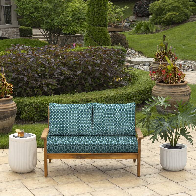 ARDEN Outdoor Loveseat Cushion Set, 48 x 24