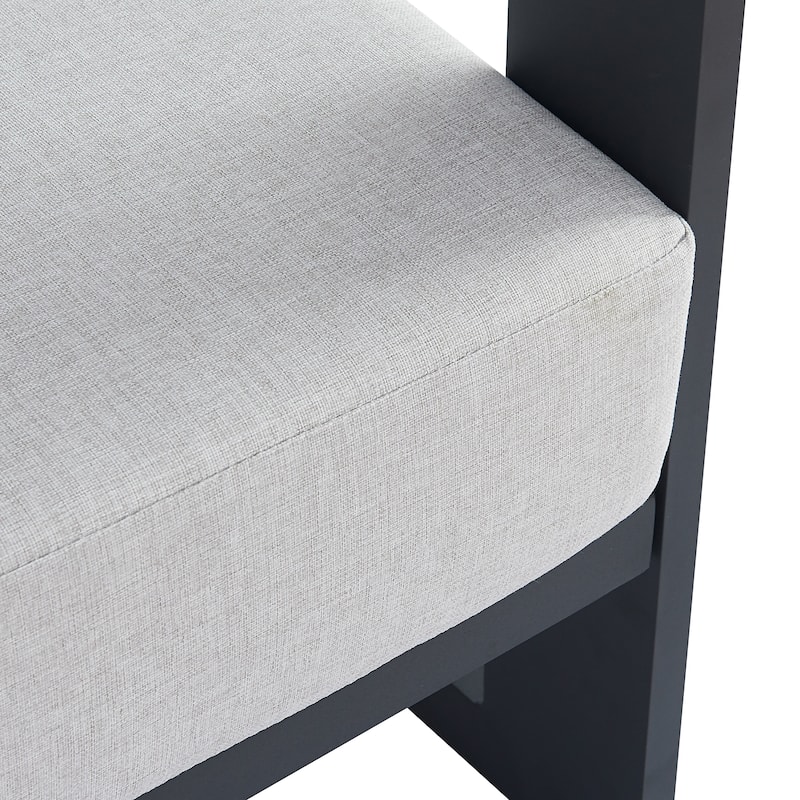 Christopher Knight Home - Elvis Modern Outdoor Aluminum 3 Seater Sofa with Fade-Resistant Cushions