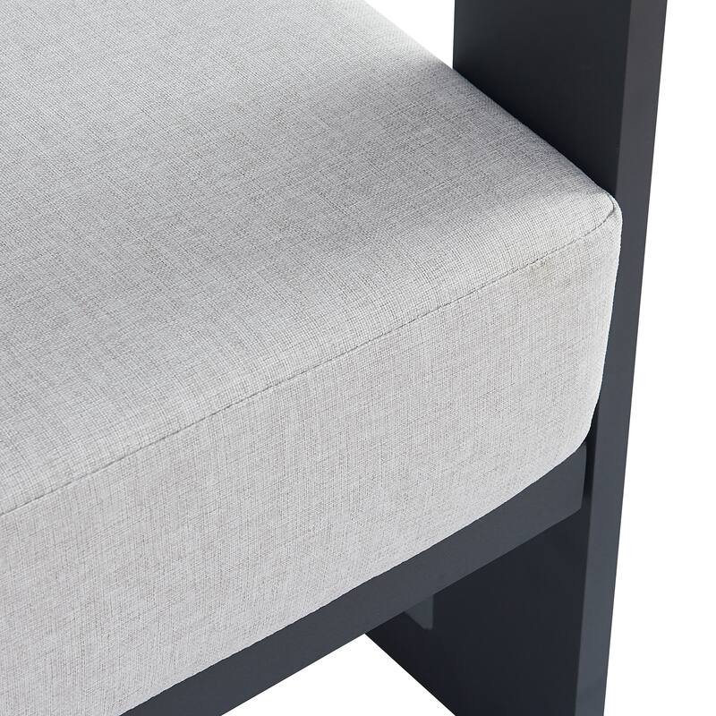 Christopher Knight Home - Westhaven 5-Piece Outdoor Aluminum Patio Conversation Set with Teak Finish Accents and Cushions