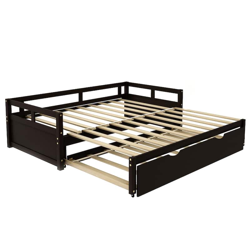 Merax Twin/King Expandable Sleeper Daybed with trundle