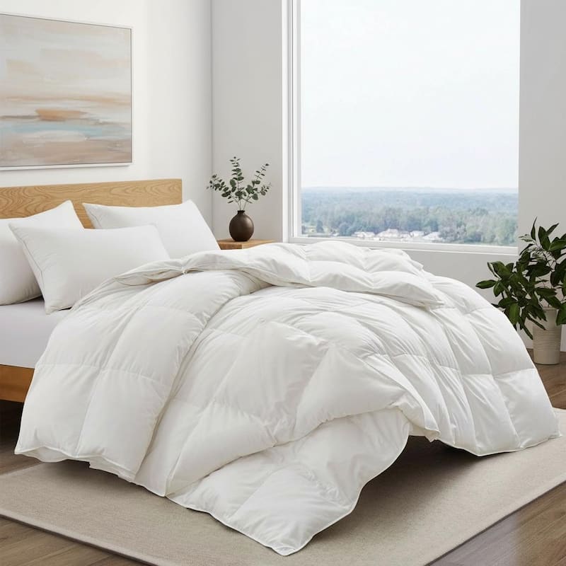 3-in-1 800 Fill Power 90% Down Comforter with 400 TC Cotton Shell, All Season Detachable Layers Modular Duvet Insert