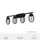 preview thumbnail 19 of 20, Hunter Starklake 4 Light Vanity Wall Light, Industrial, Cage, Rustic