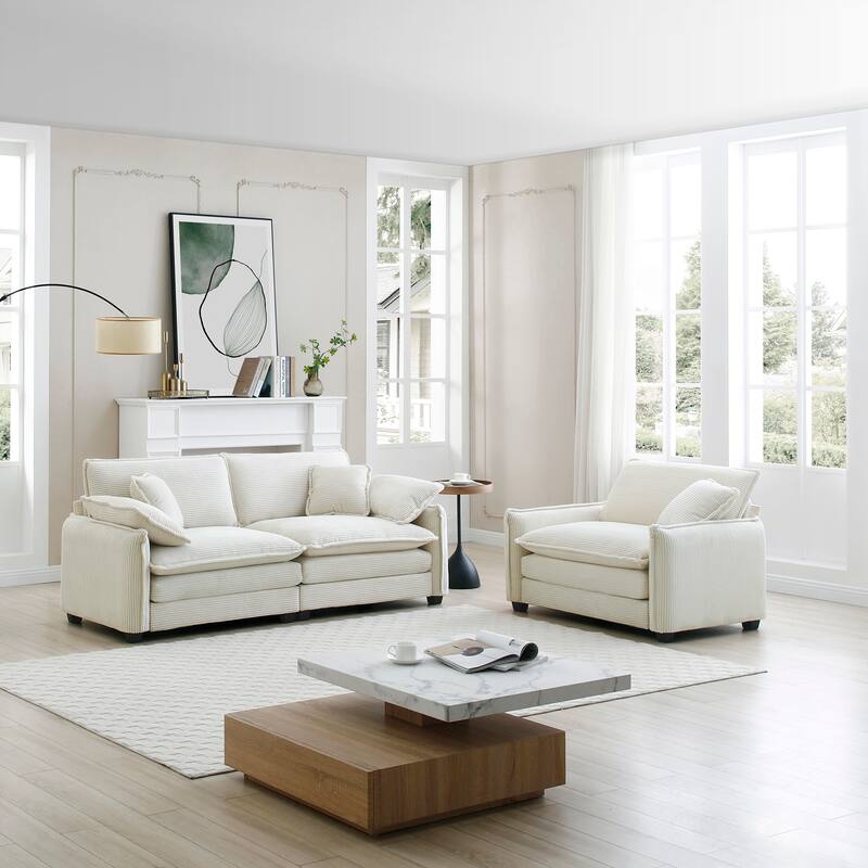 2+1Seater Flexible Combinations Sofa Set with Removable Armrests